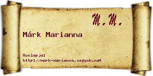Márk Marianna névjegykártya